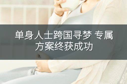 单身人士跨国寻梦 专属方案终获成功