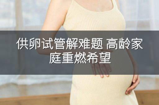 供卵试管解难题 高龄家庭重燃希望