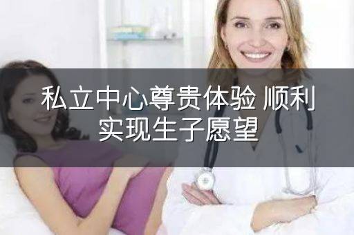 私立中心尊贵体验 顺利实现生子愿望
